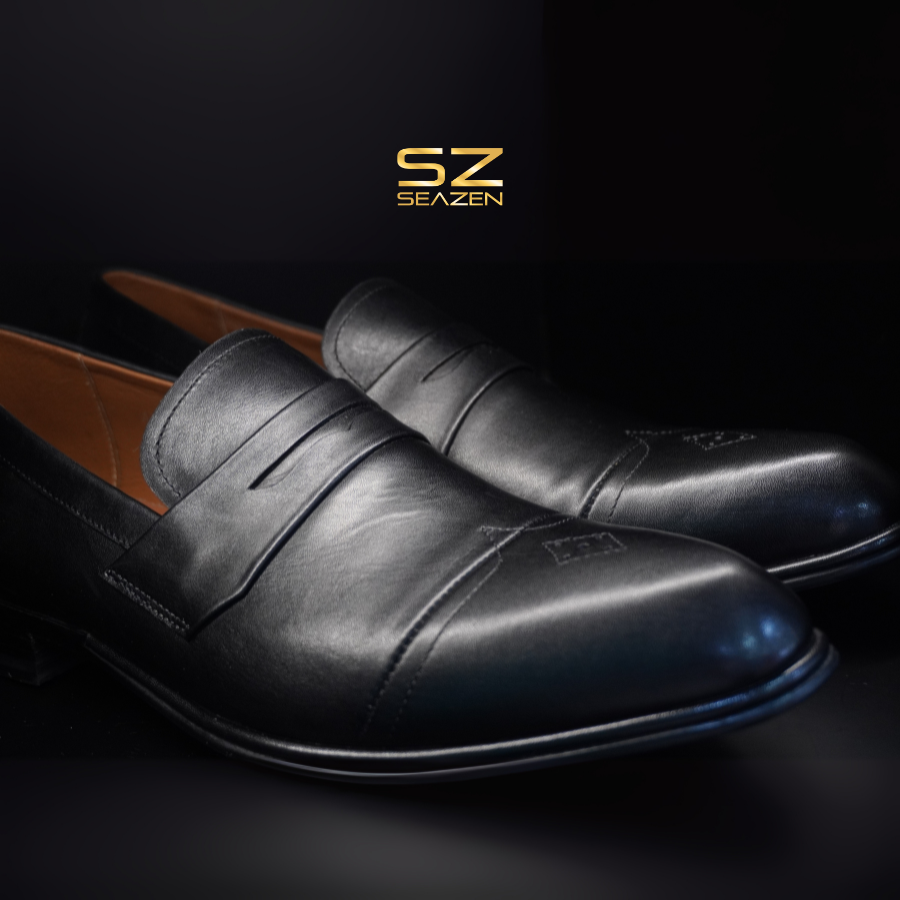 Giày tây nam SeaZen cao cấp màu đen SZAPLX004 - Ảnh 2