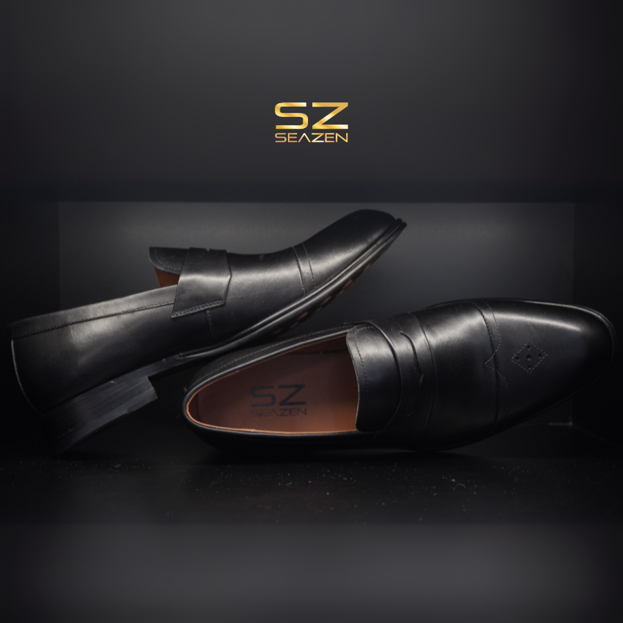 Giày tây nam SeaZen cao cấp màu đen SZAPLX004