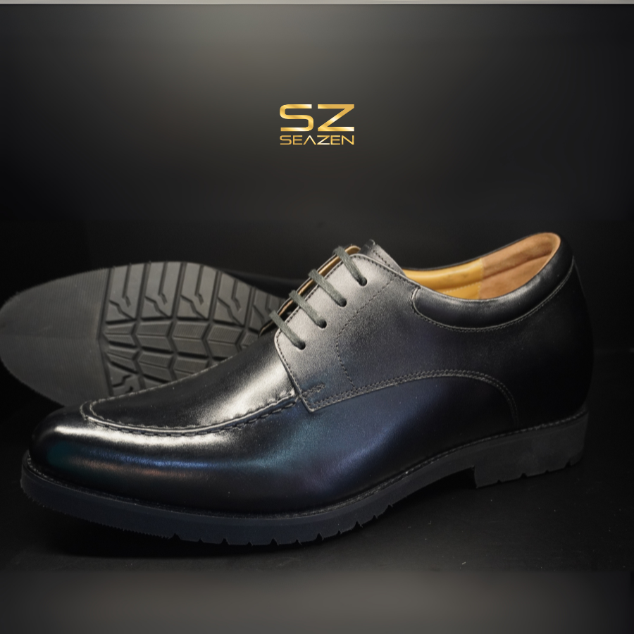 Giày tây tăng chiều cao có dây màu đen DT0618D - Ảnh 3