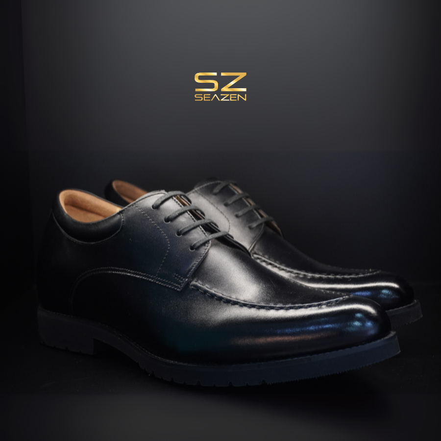 Giày tây tăng chiều cao có dây màu đen DT0618D - Ảnh 4