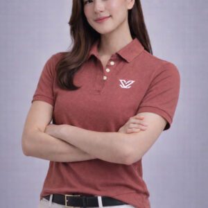 ÁO POLO NỮ ĐỎ RUỐC